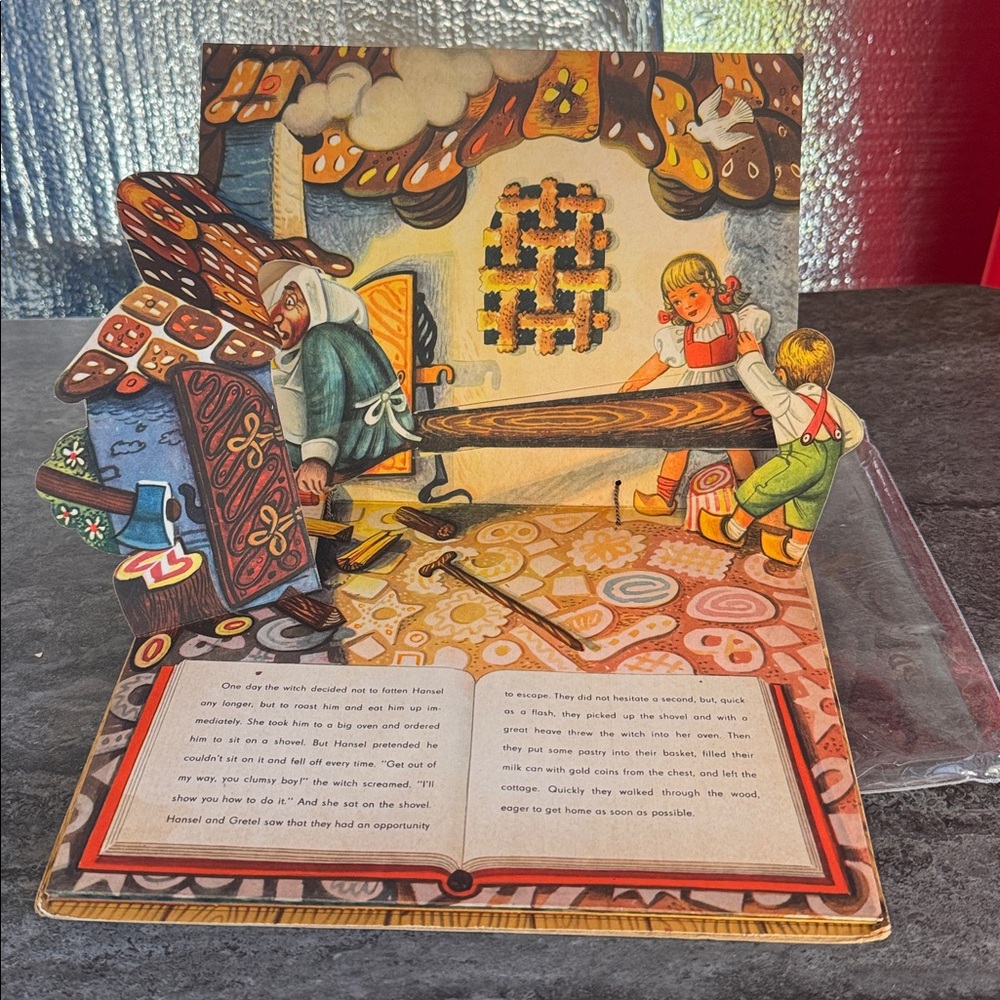 HANSEL AND GRETEL POP-UP & MOVEABLE BOOK 1961 CHILDRENS ARABIC ORIGINAL BOOK - Picture 9 of 15
